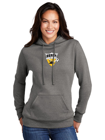 Ladies Core Fleece Pullover Hooded Sweatshirt with Crest Logo