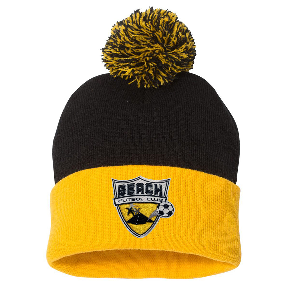 Pom Pom Knit Cap